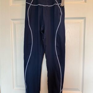 BuffBunny Indigo Leggings with Light Blue Stitching